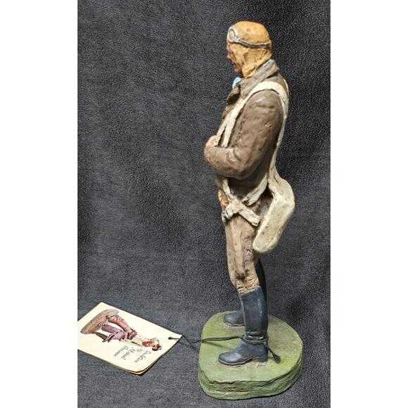 Vintage Aviator Pilot Early Flying Man Sculpture Hand Painted by Michael Garman - Picture 4 of 16